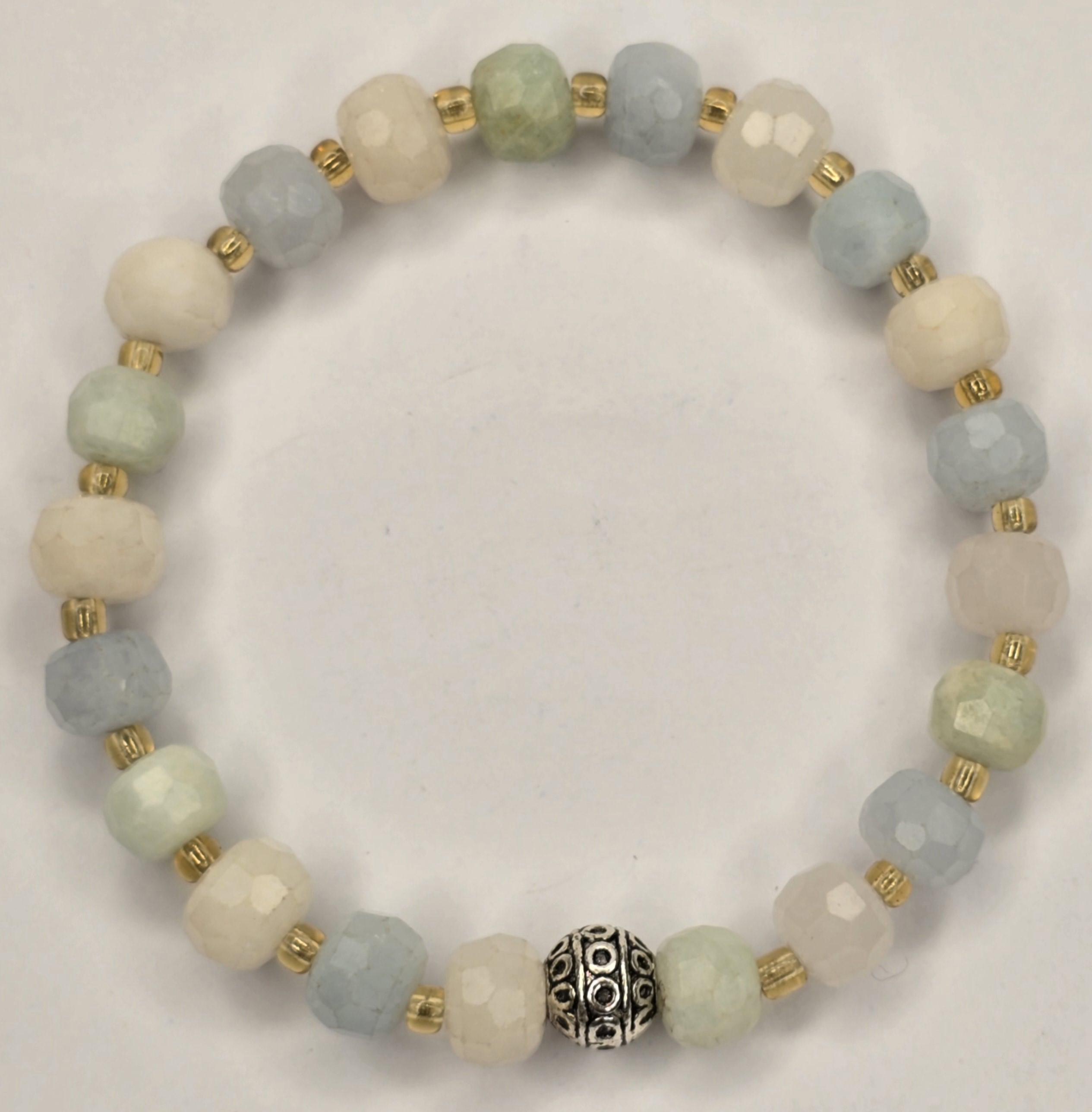 %100 Doğal  Morganit Taş Bileklik