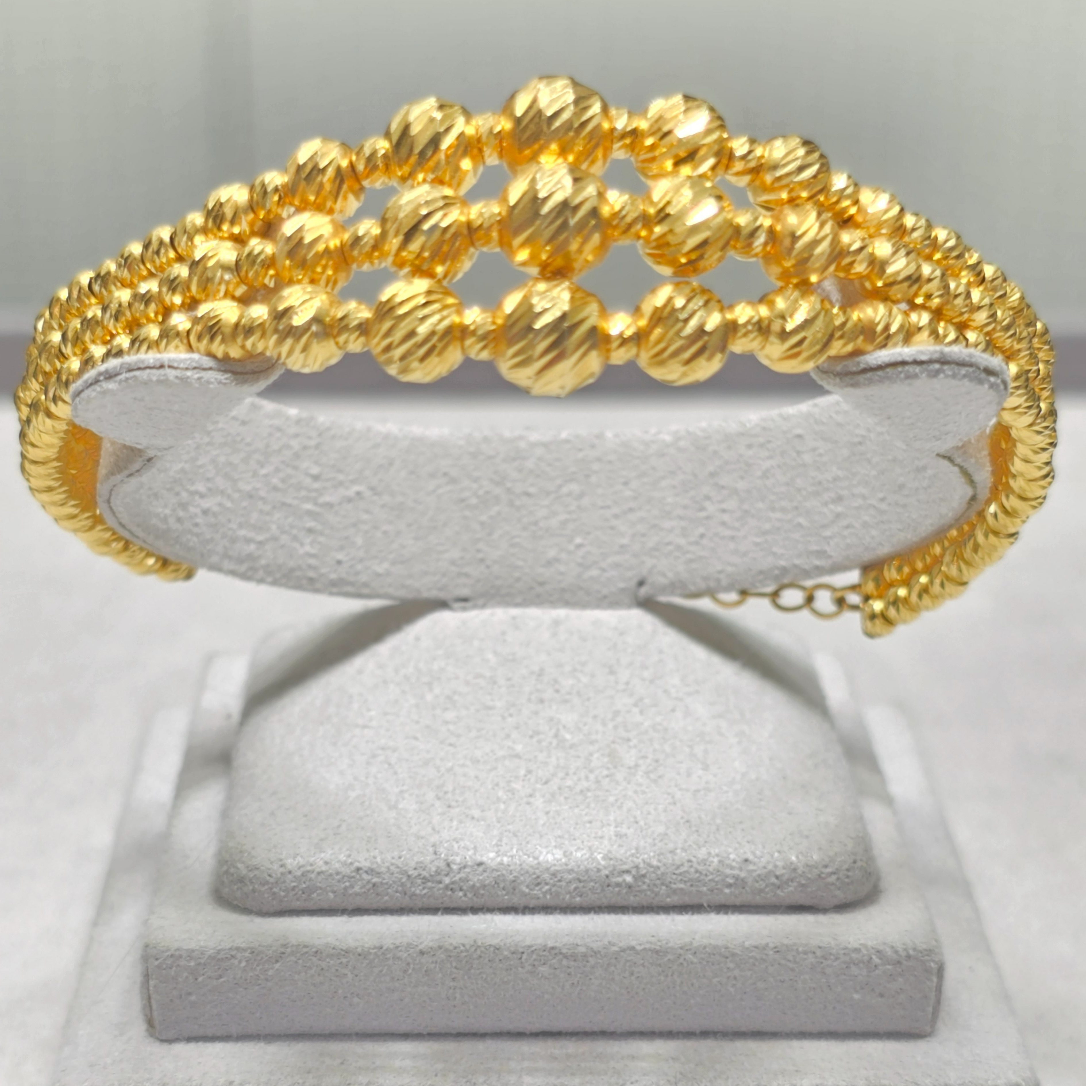 14 Ayar Üç Sıralı Dorikalı Kelepçe  16.97 Gram