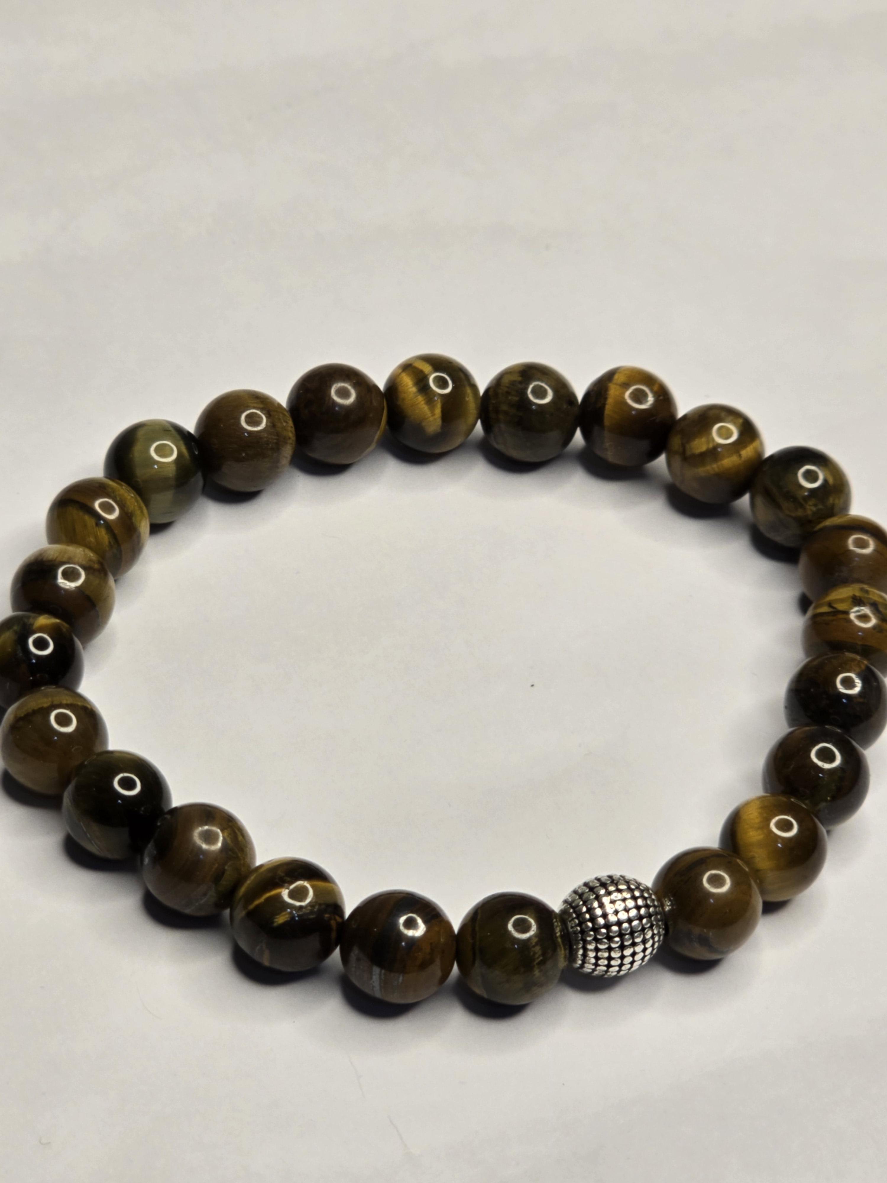 %100 Doğal Taş Kaplan Gözü Bileklik