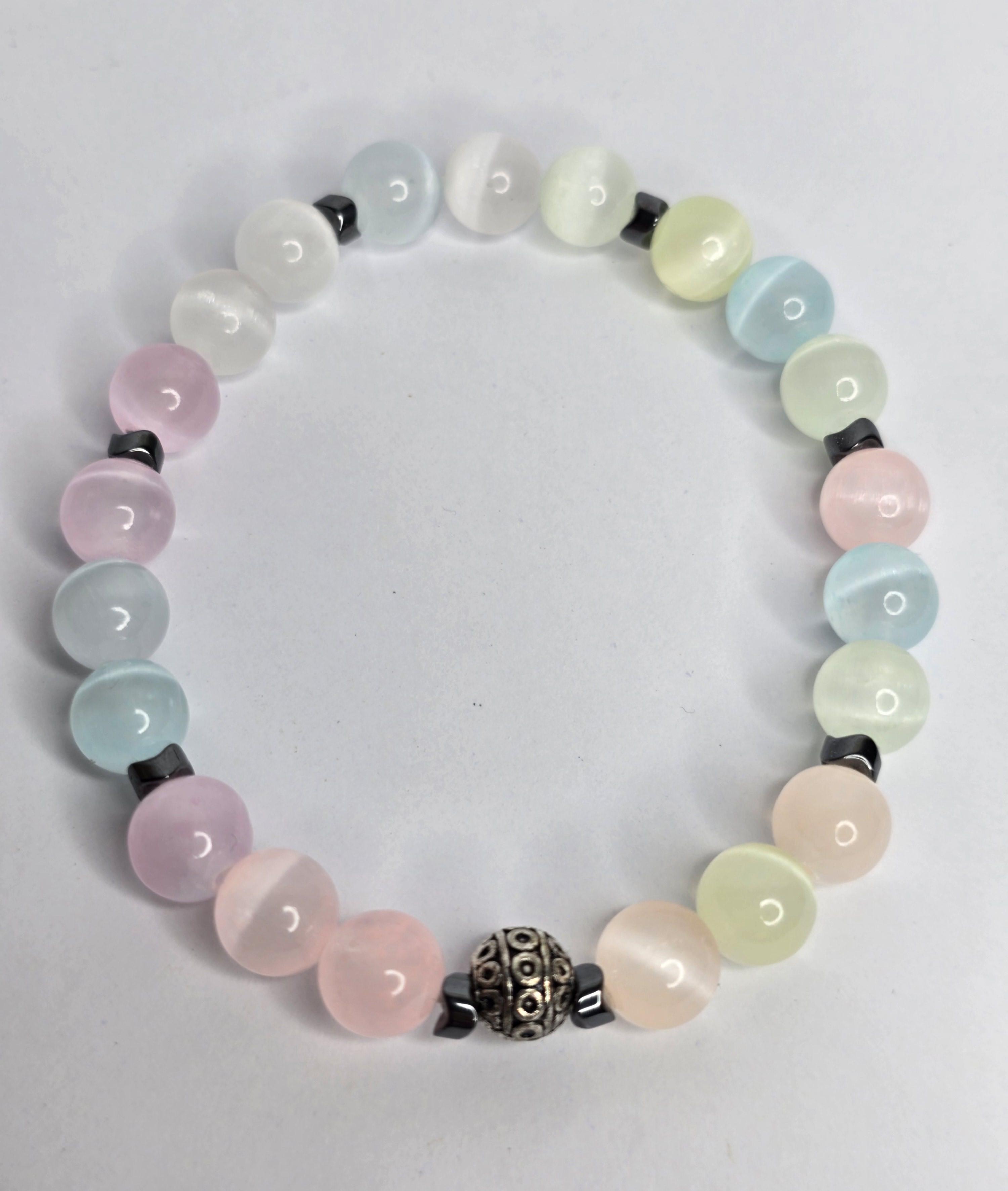 %100 Doğal Selenit Taşı Bileklik