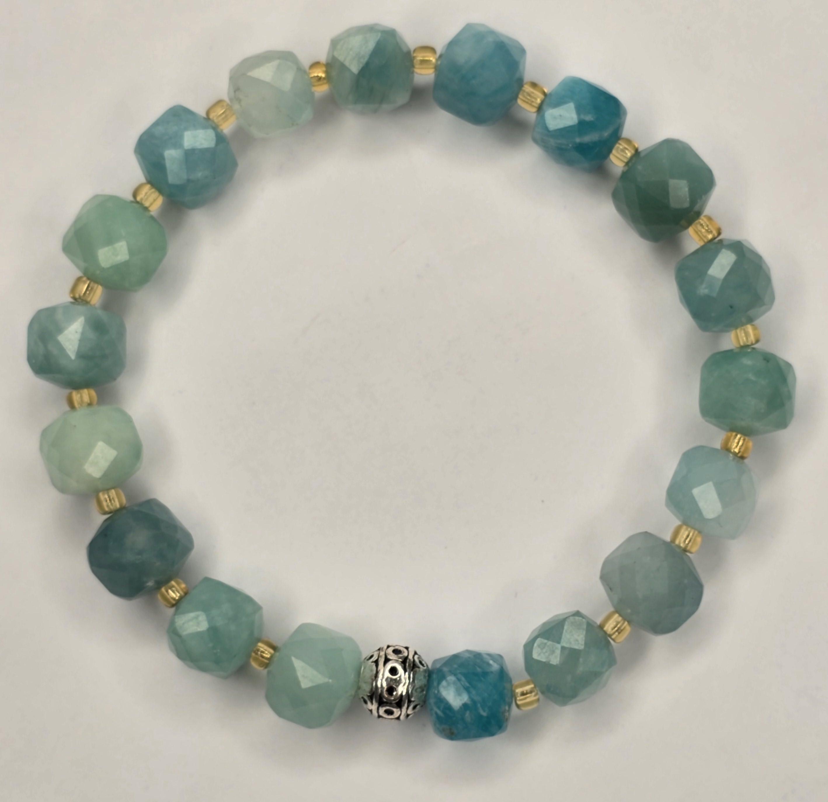 %100 Doğal Amazonit Taş Bileklik