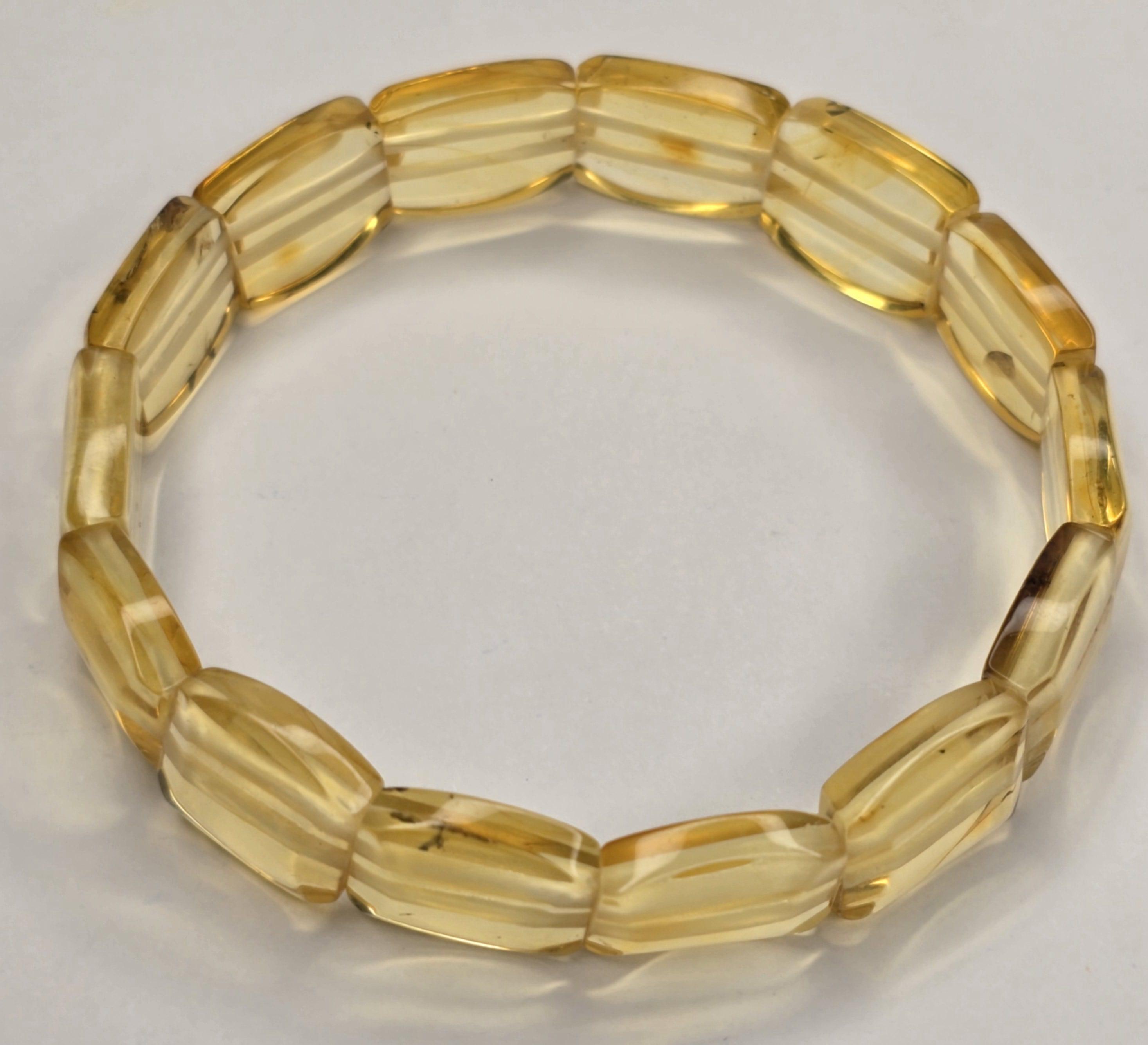 %100 Damla Kehribar Bileklik