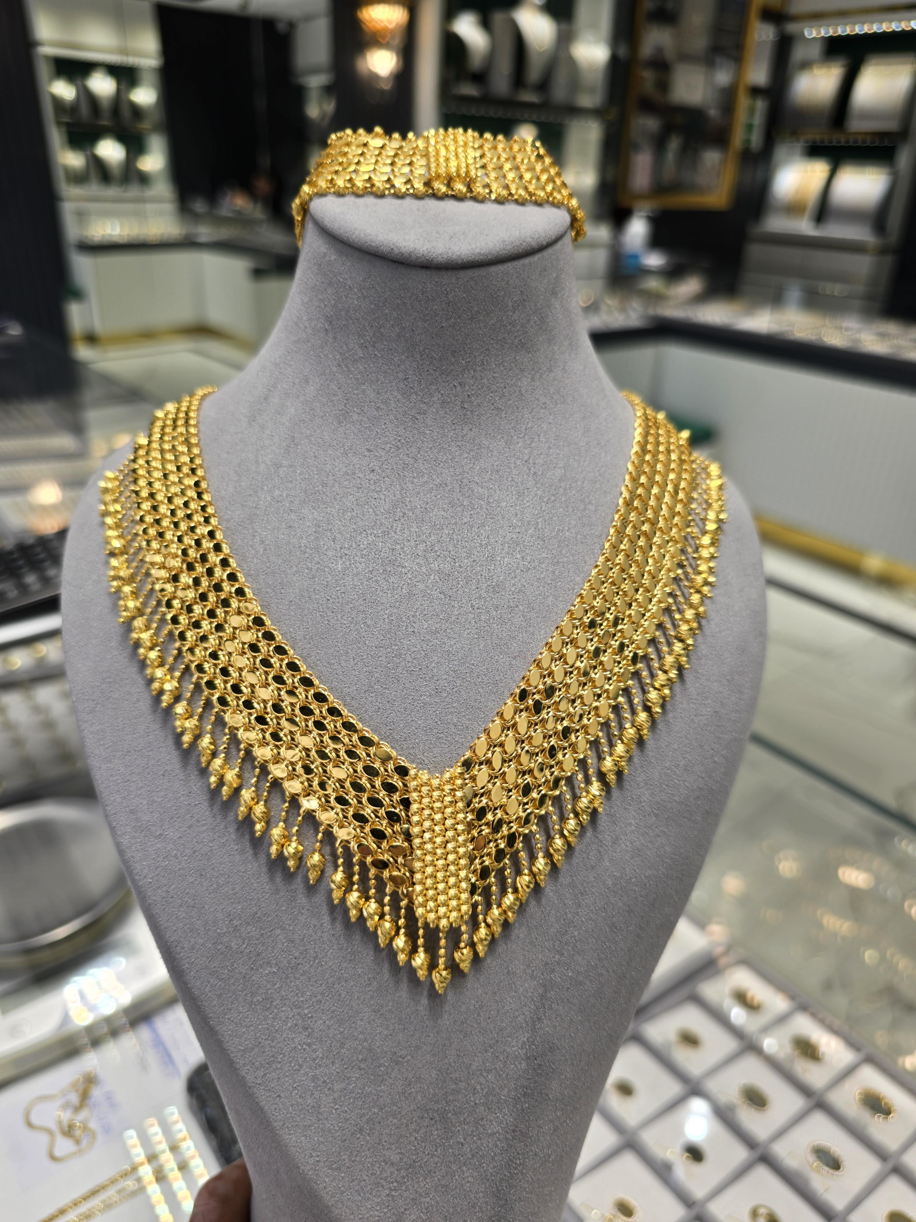 14 Ayar  İtalyan Pullu Dorikalı  Set  82.26  Gram