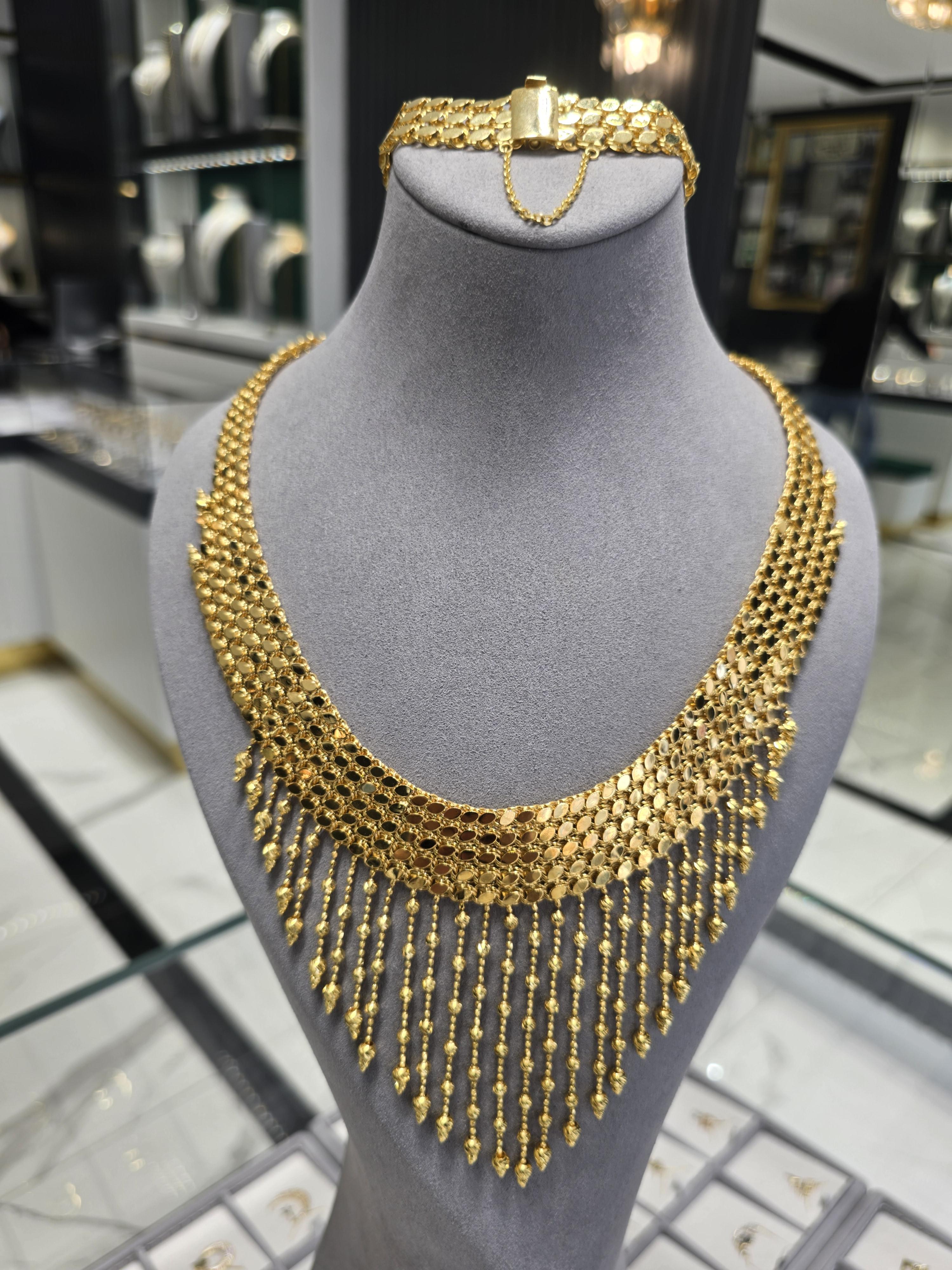 14 Ayar İtalyan Pullu Dorikalı Set  69.29 Gram