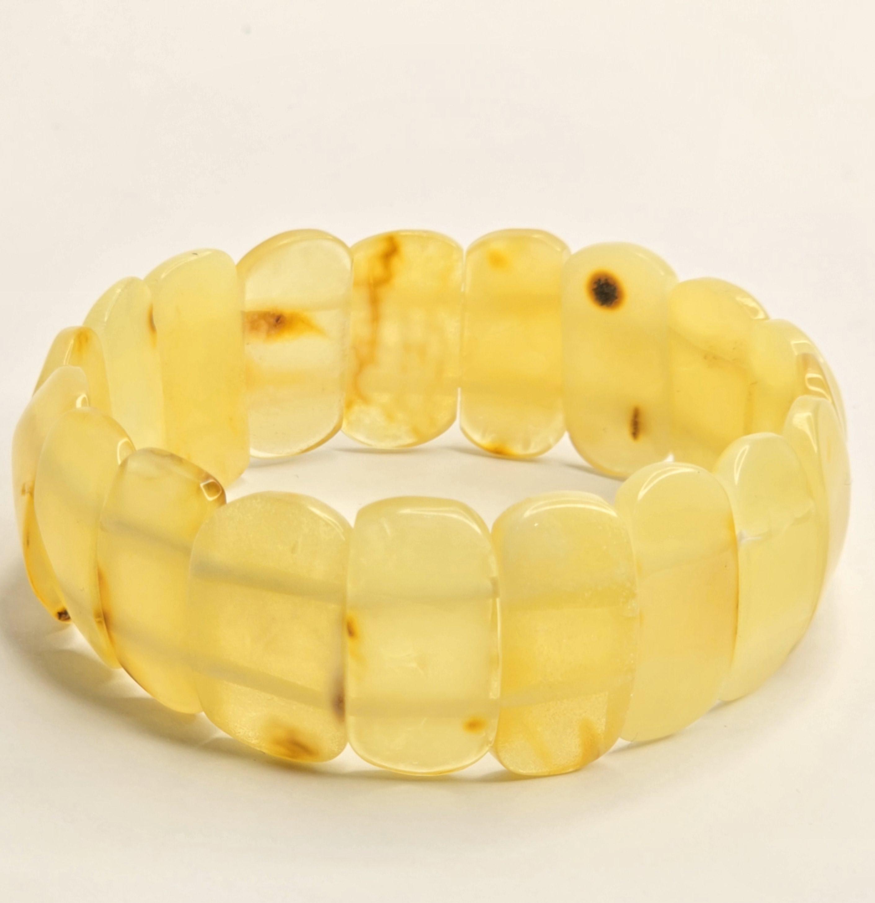 %100 Damla Kehribar Bileklik